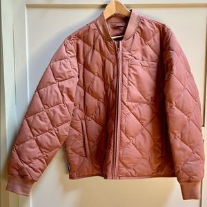 Frank and Oak Skyline Reversible Bomber in Dark Rose